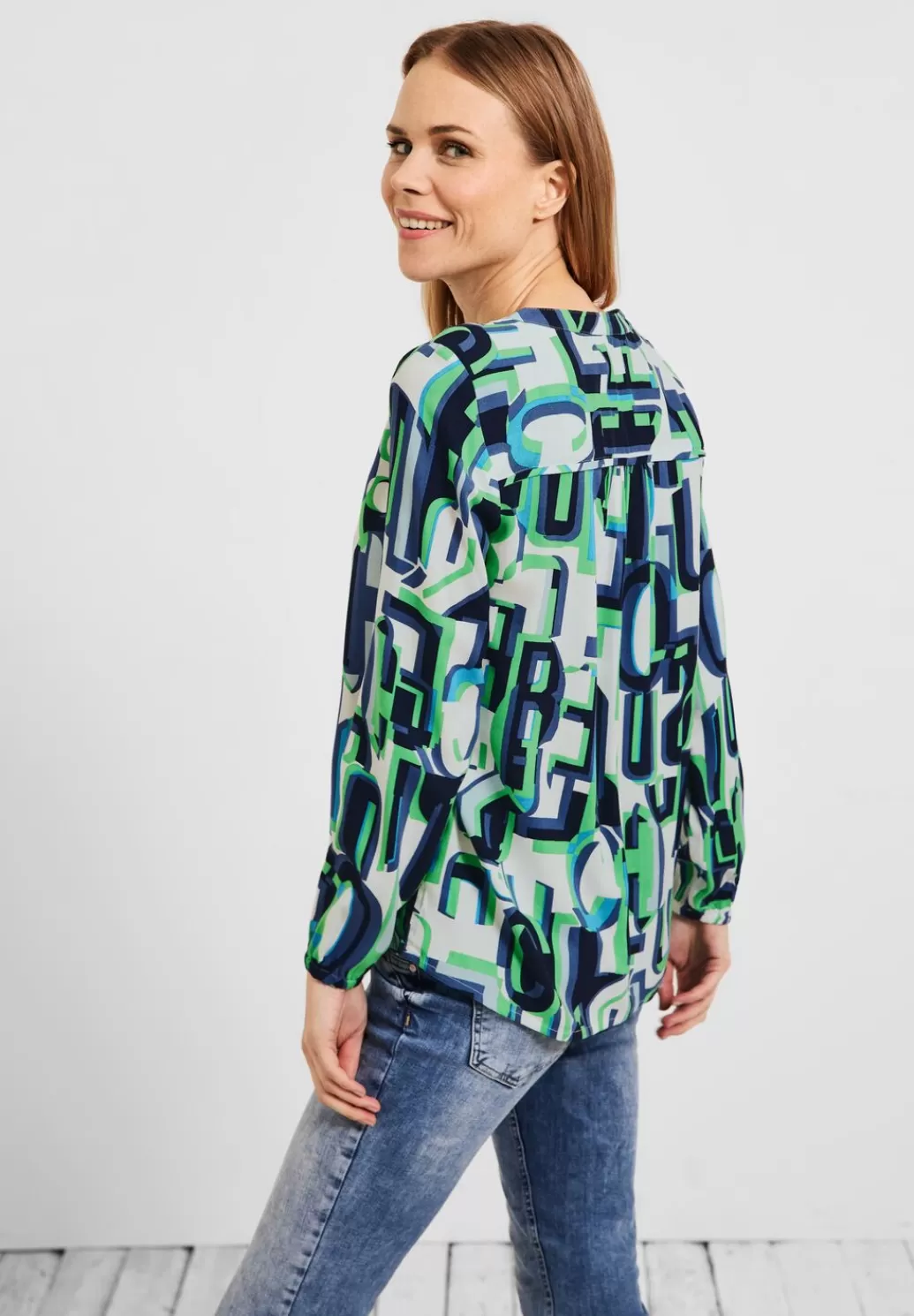 Street One Multicolor Print Bluse^Damen Langarm Blusen