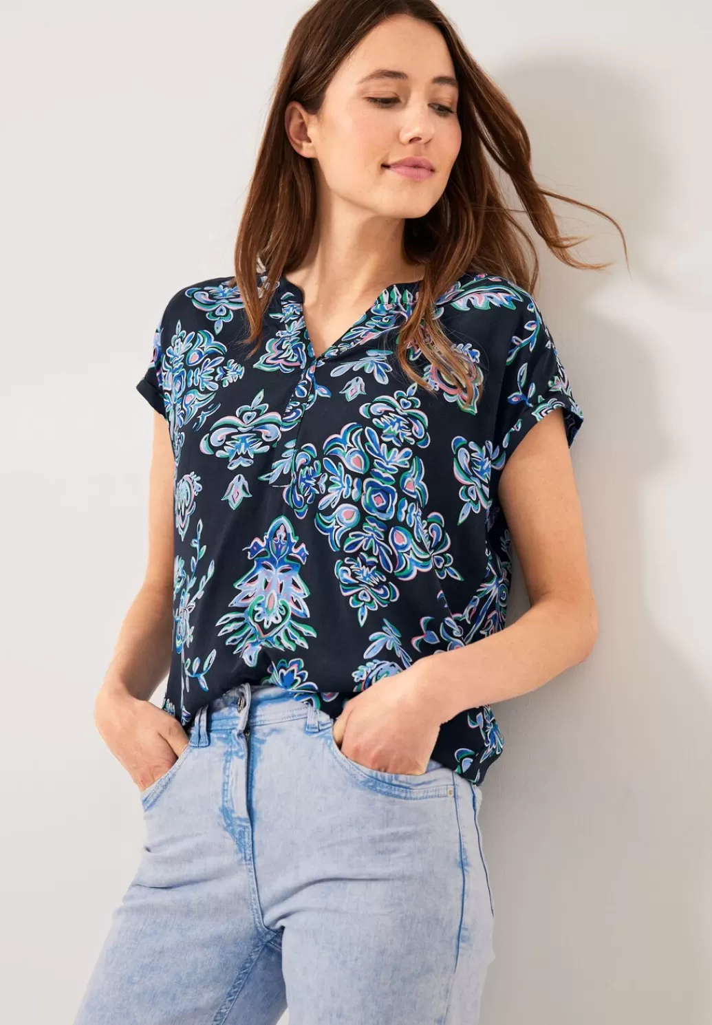 Street One Ornament Print Bluse^Damen Kurzarm Blusen