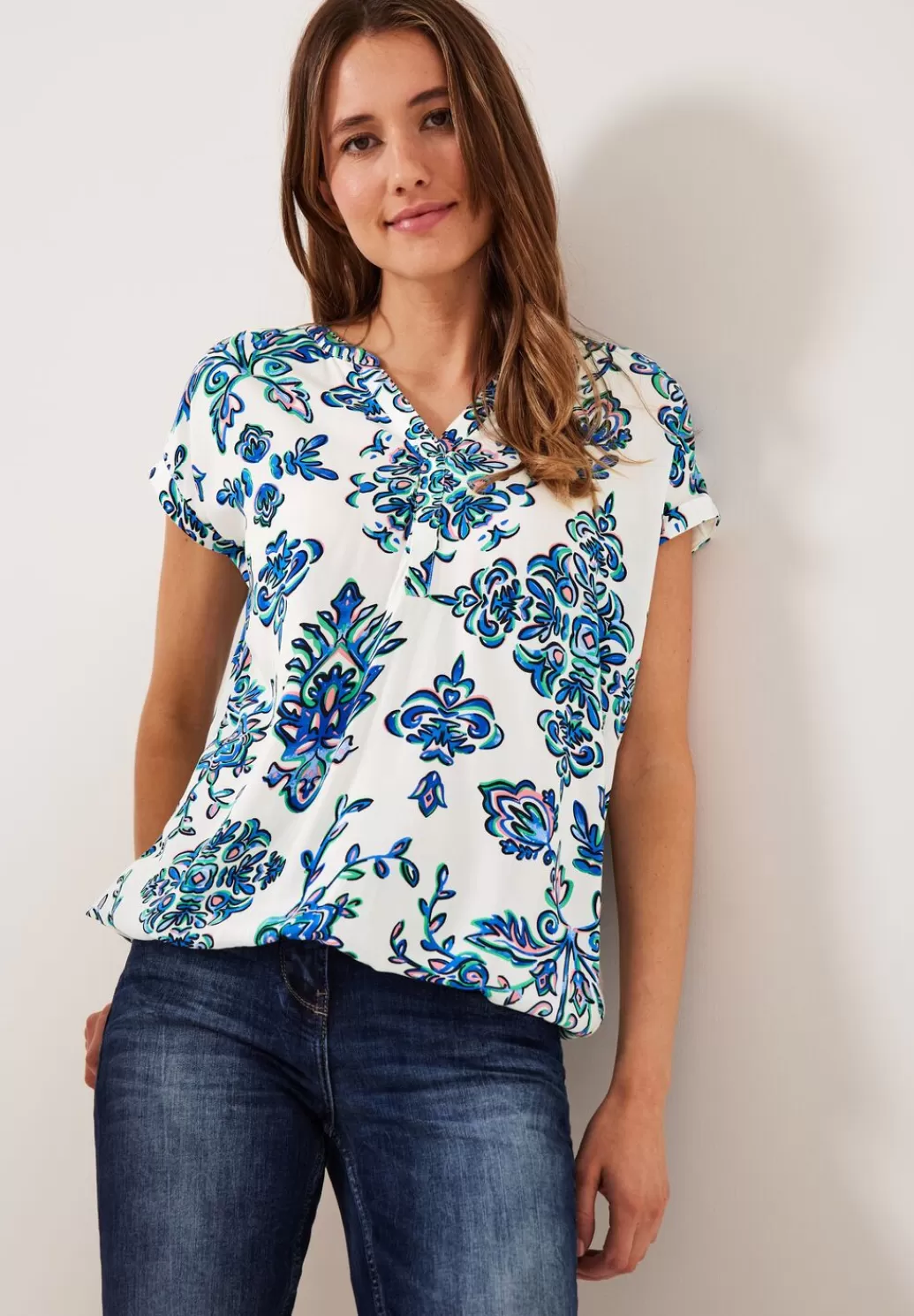 Street One Ornament Print Bluse^Damen Kurzarm Blusen