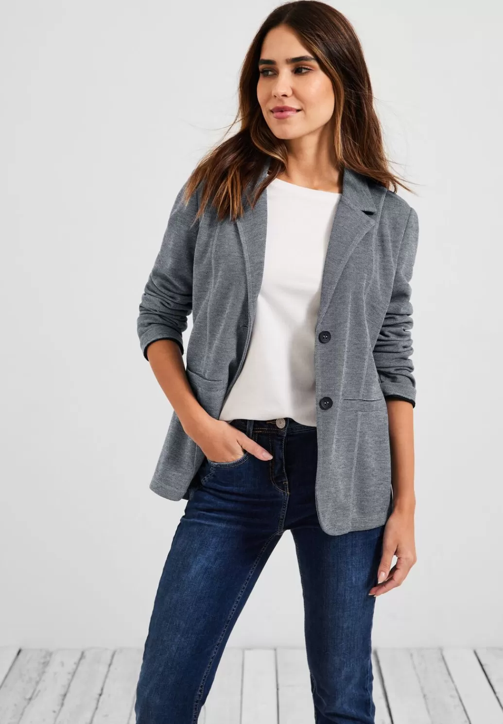 Street One Pique Blazer Mit Ziernahten^Damen Blazer