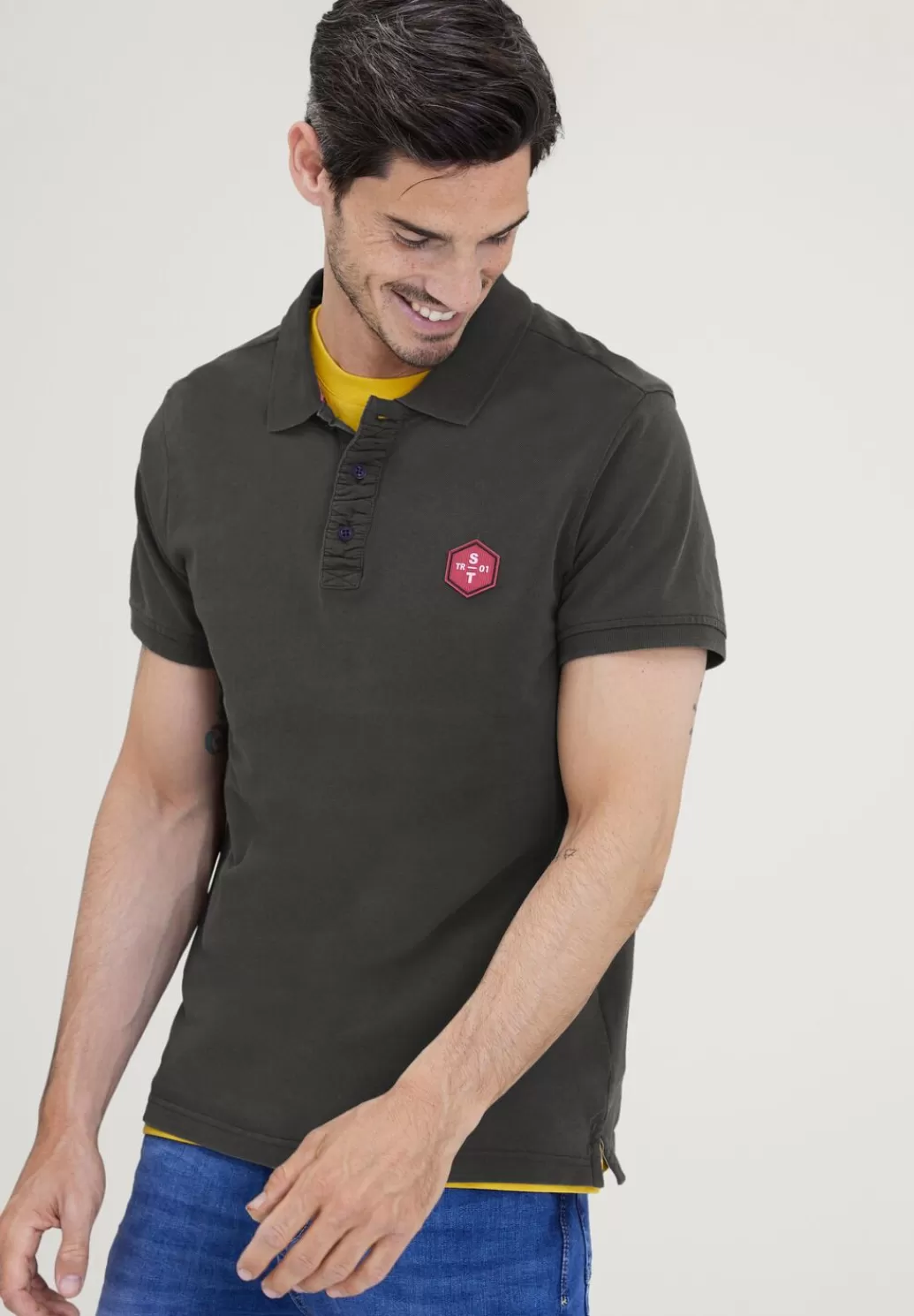 Street One Poloshirt In Washed Optik^Herren T-Shirts & Polos