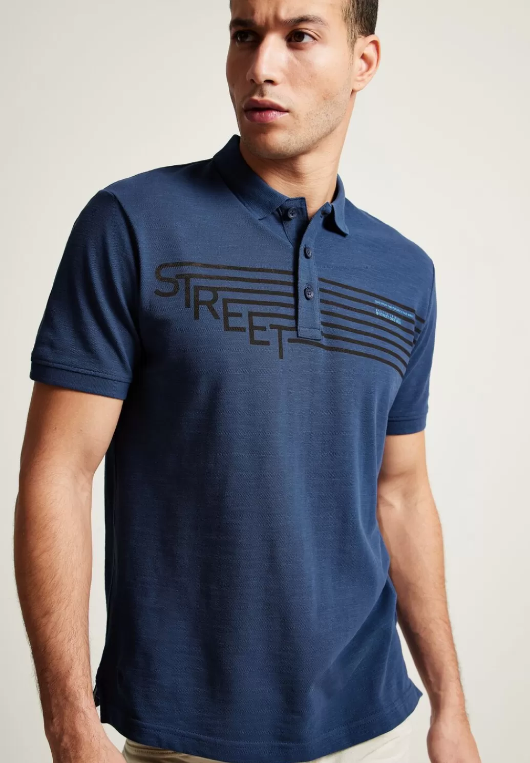 Street One Poloshirt Mit Labelprint^Herren T-Shirts & Polos