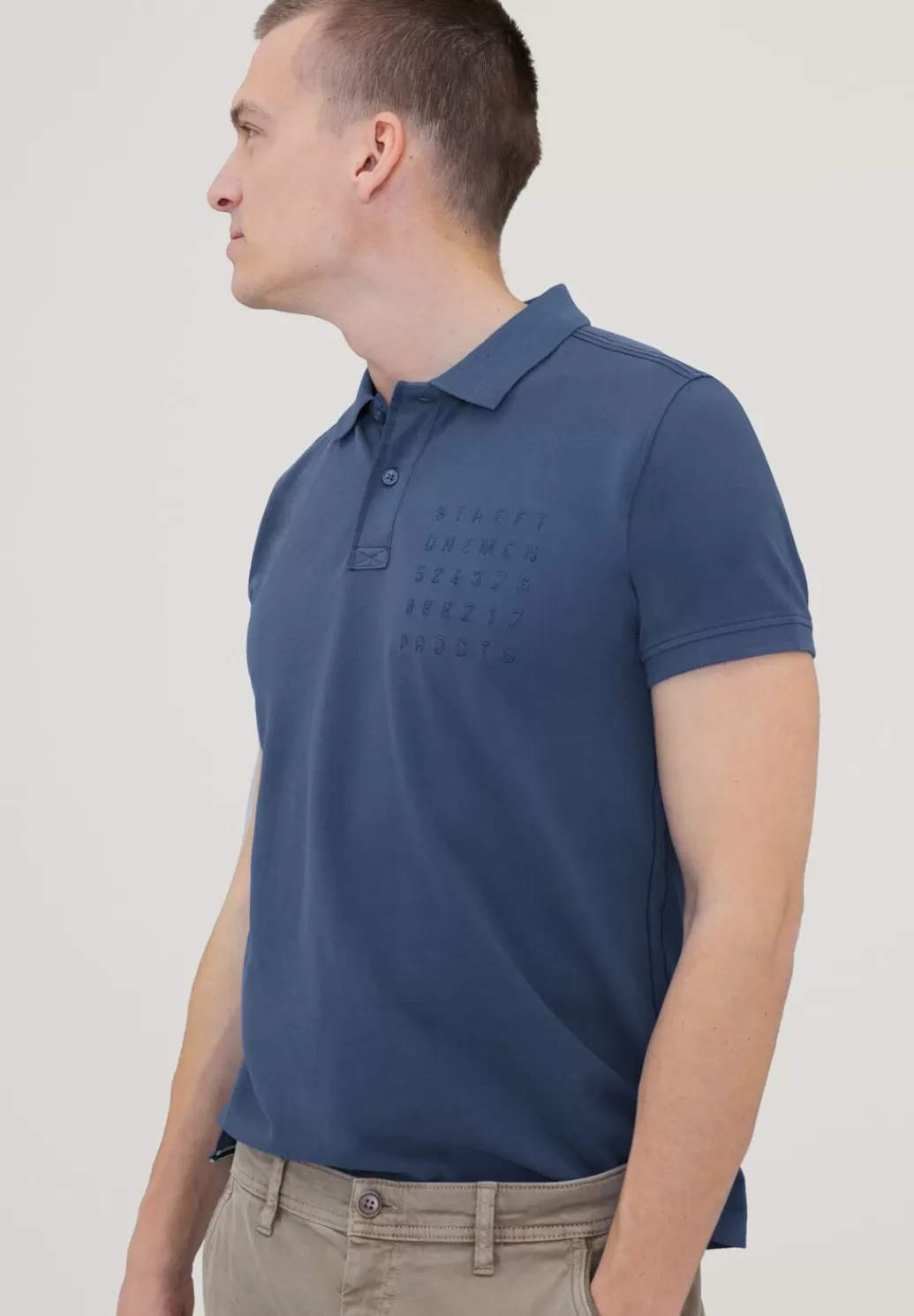 Street One Poloshirt Mit Wordingprint^Herren T-Shirts & Polos