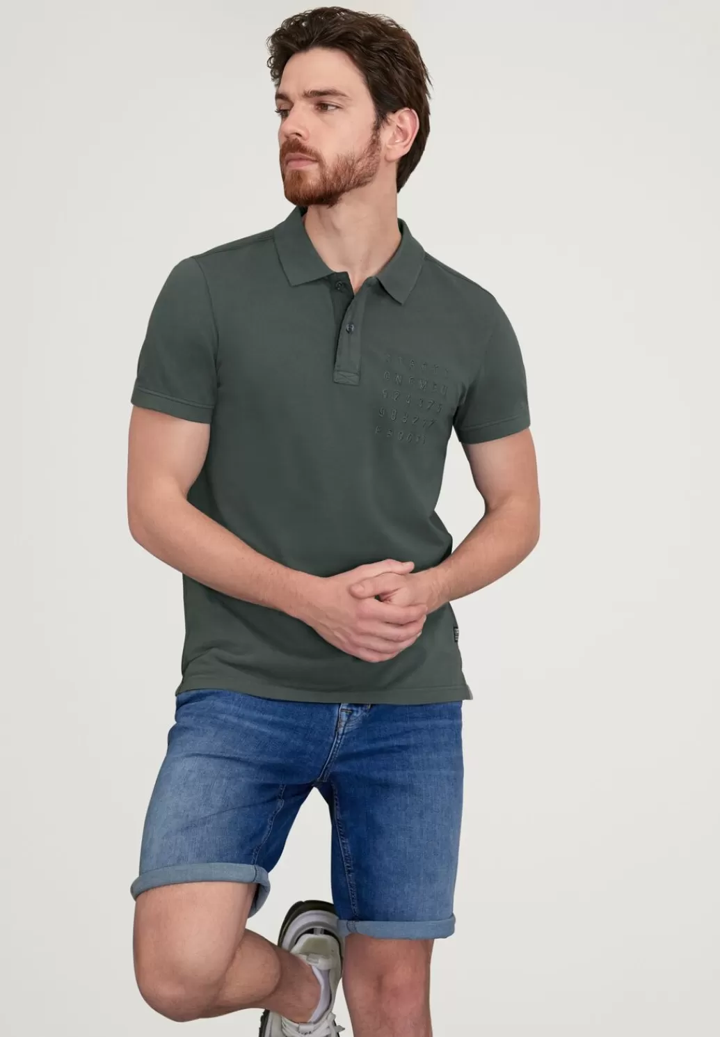 Street One Poloshirt Mit Wordingprint^Herren T-Shirts & Polos