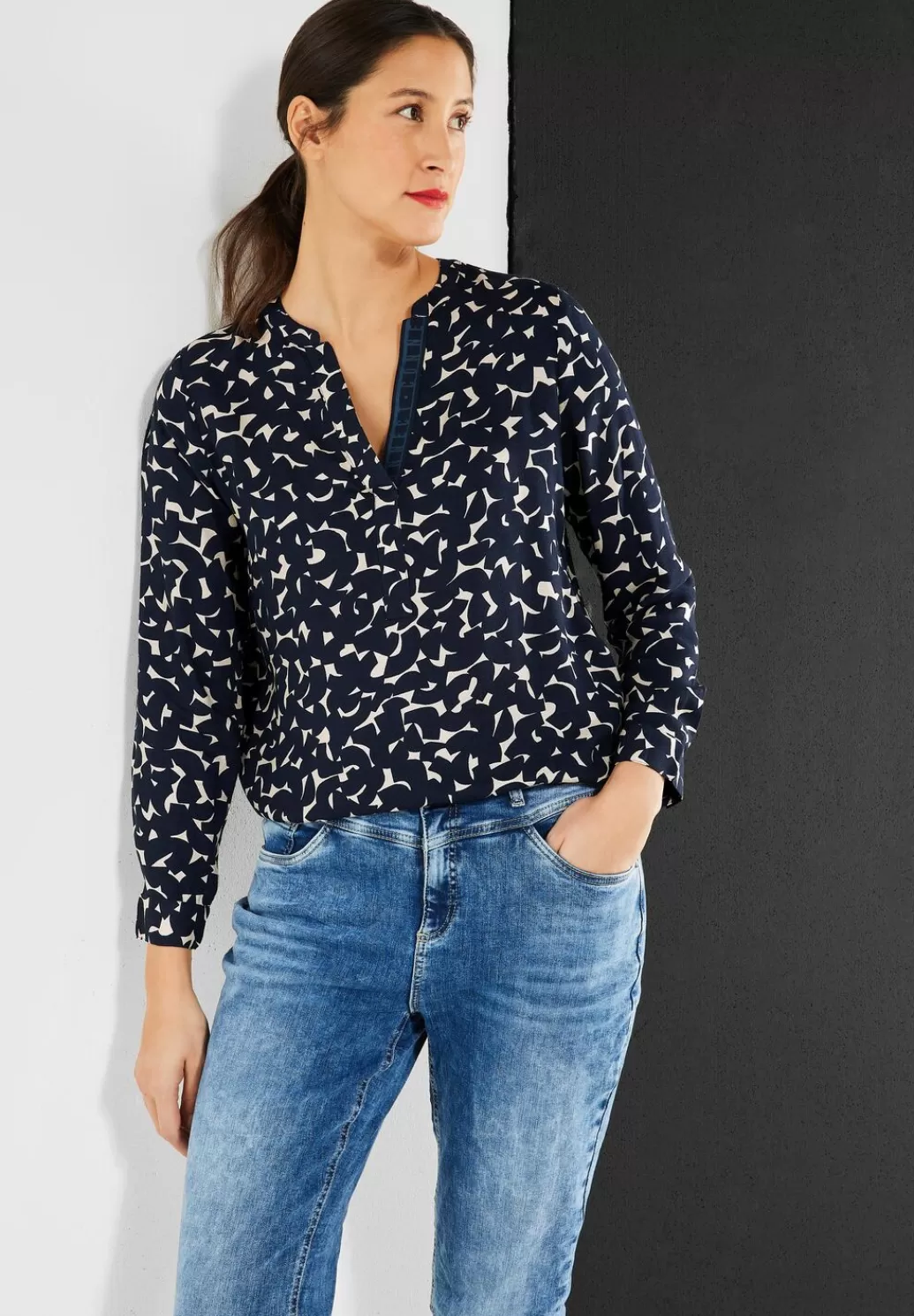 Street One Print Bluse^Damen Langarm Blusen