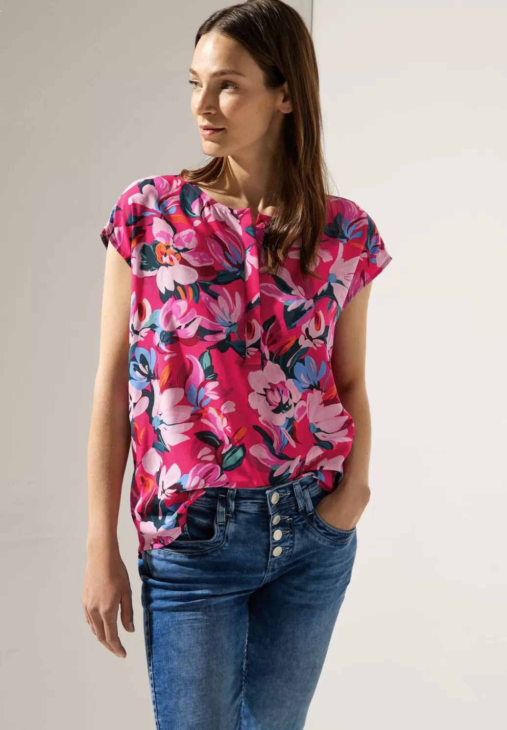 Street One Print Blusenshirt^Damen Kurzarm Blusen