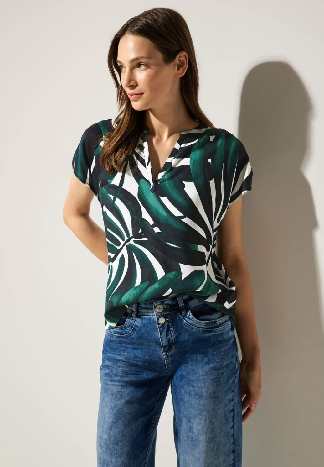 Street One Print Blusenshirt^Damen Kurzarm Blusen