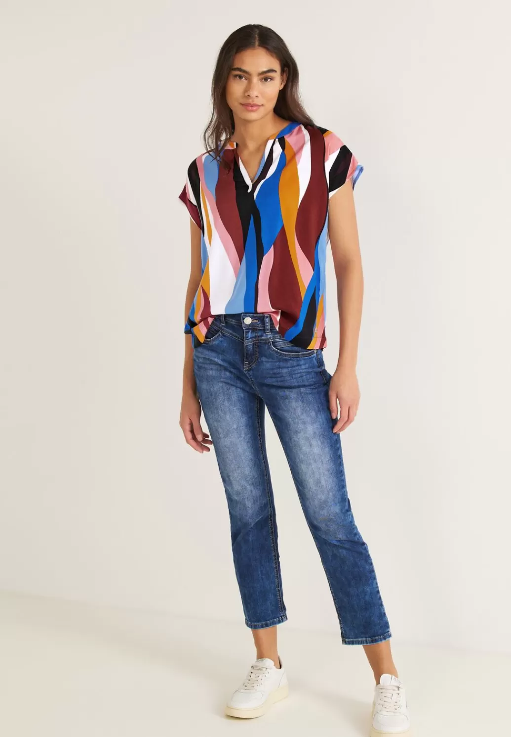 Street One Print Blusenshirt^Damen Kurzarm Blusen