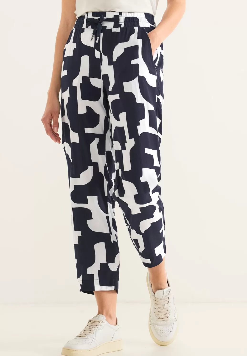 Street One Print Loose Fit Hose^Damen Lange Hosen