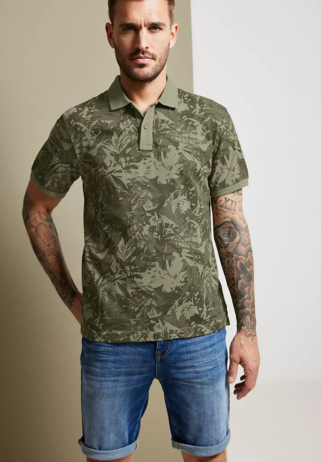 Street One Print Piquee Poloshirt^Herren T-Shirts & Polos