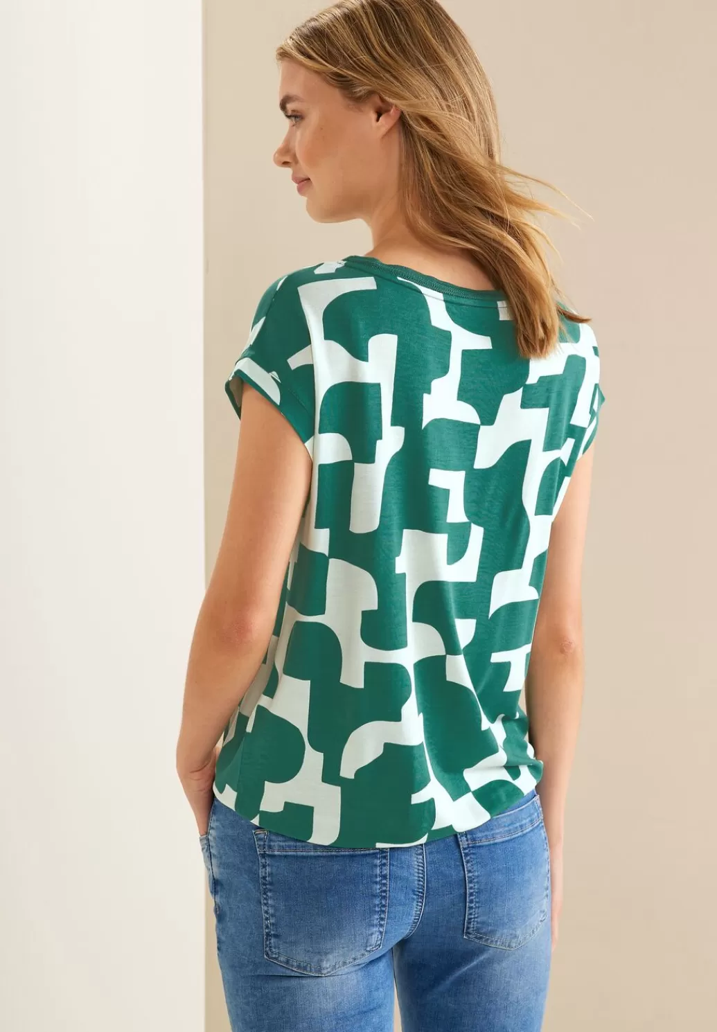 Street One Print T-Shirt Mit Stricktape^Damen Shirts