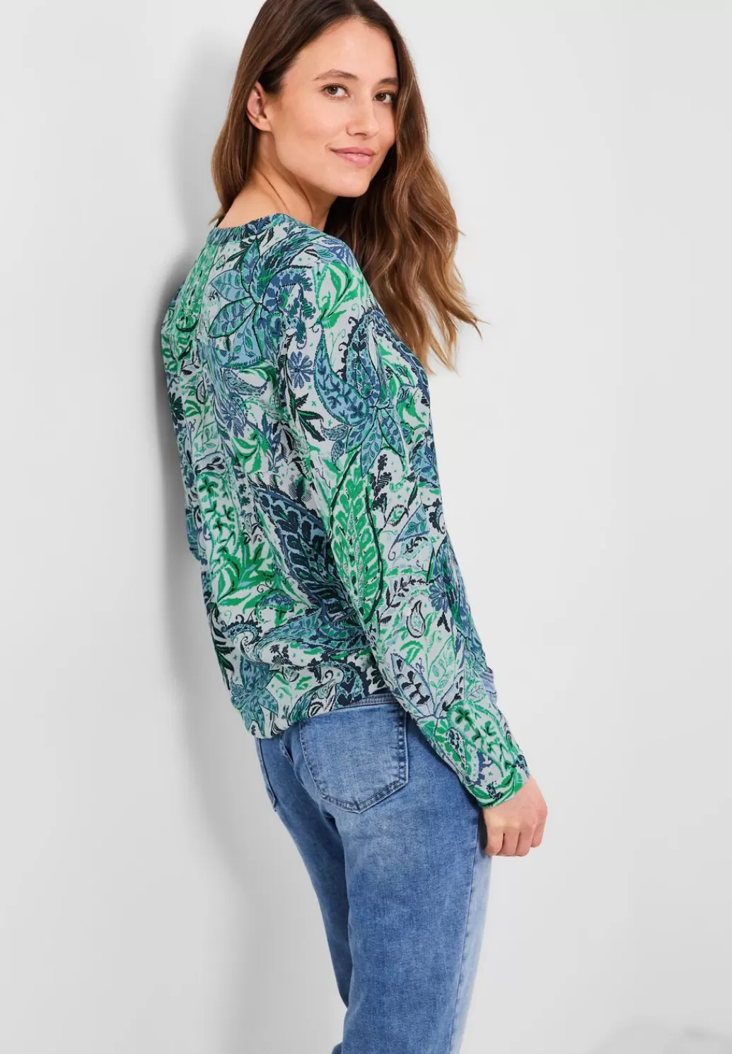 Street One Print Viskose Bluse^Damen Langarm Blusen