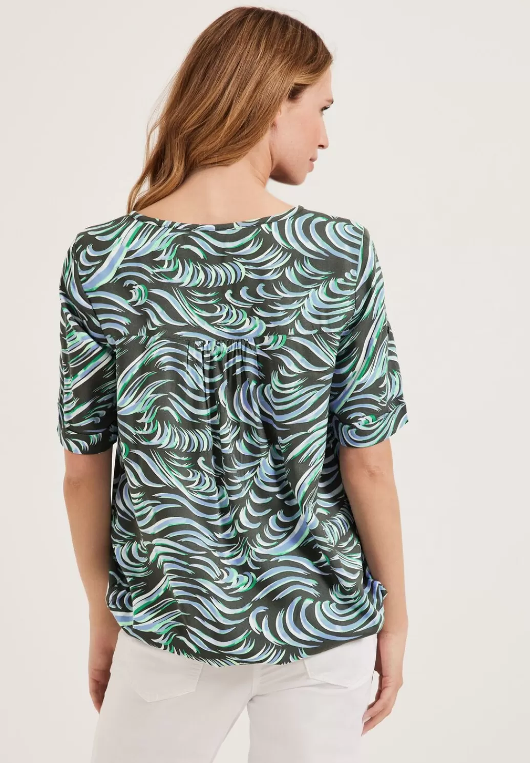 Street One Print Viskose Bluse^Damen Kurzarm Blusen