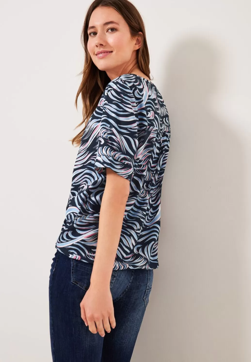 Street One Print Viskose Bluse^Damen Kurzarm Blusen