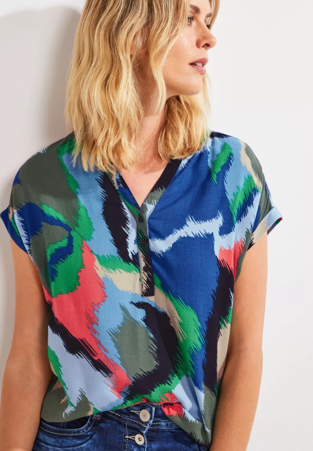 Street One Printbluse^Damen Kurzarm Blusen