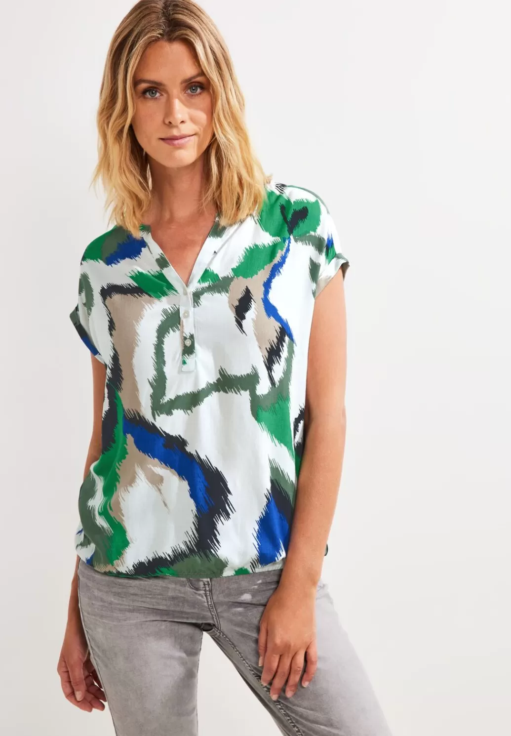 Street One Printbluse^Damen Kurzarm Blusen