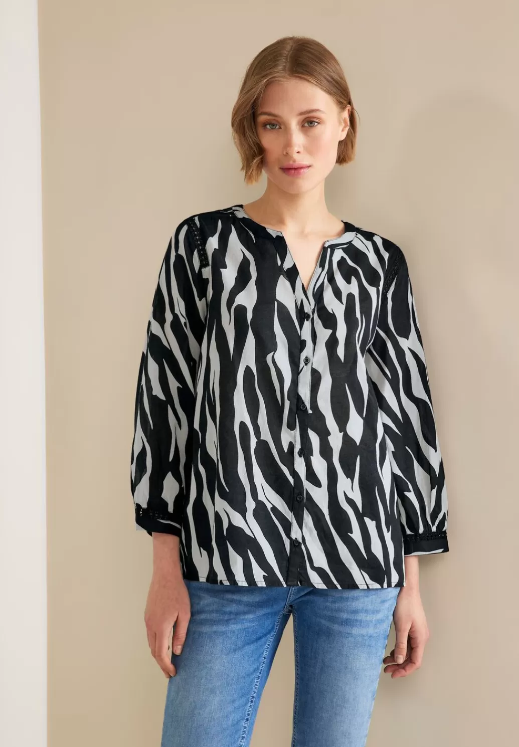 Street One Printbluse Mit Hakeldetails^Damen 3/4-Arm Blusen