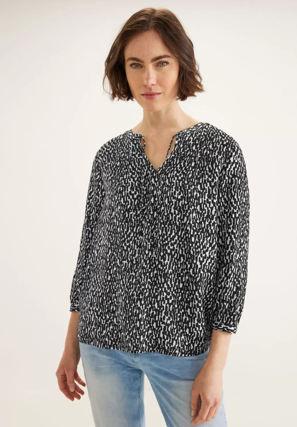 Street One Printbluse Mit Smokdetails^Damen 3/4-Arm Blusen