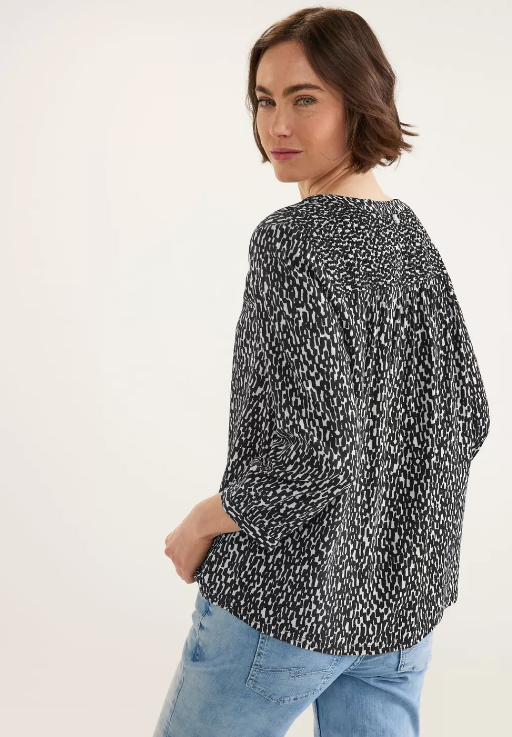 Street One Printbluse Mit Smokdetails^Damen 3/4-Arm Blusen