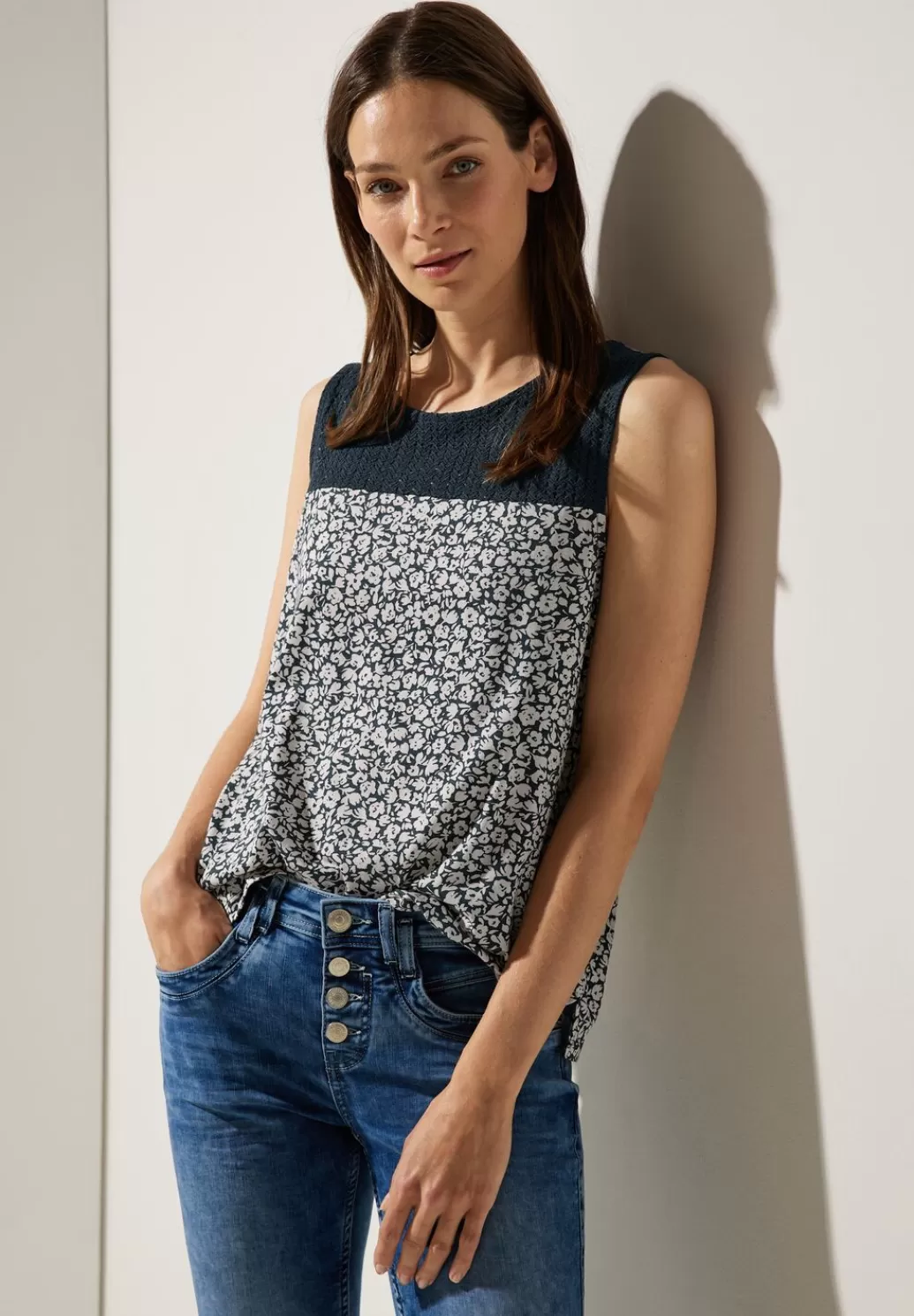 Street One Printtop Mit Spitzendetail^Damen Tops