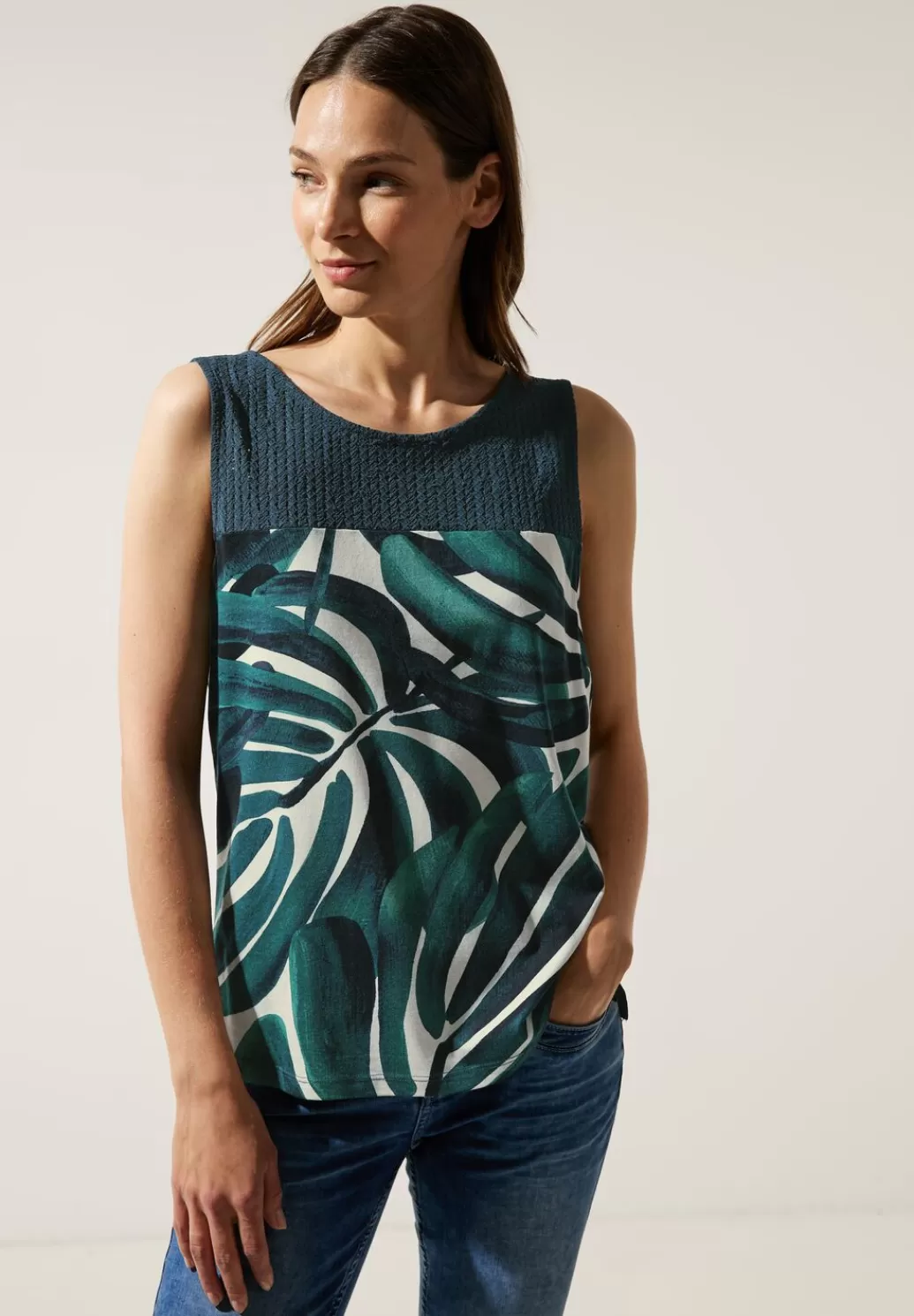 Street One Printtop Mit Spitzendetail^Damen Tops