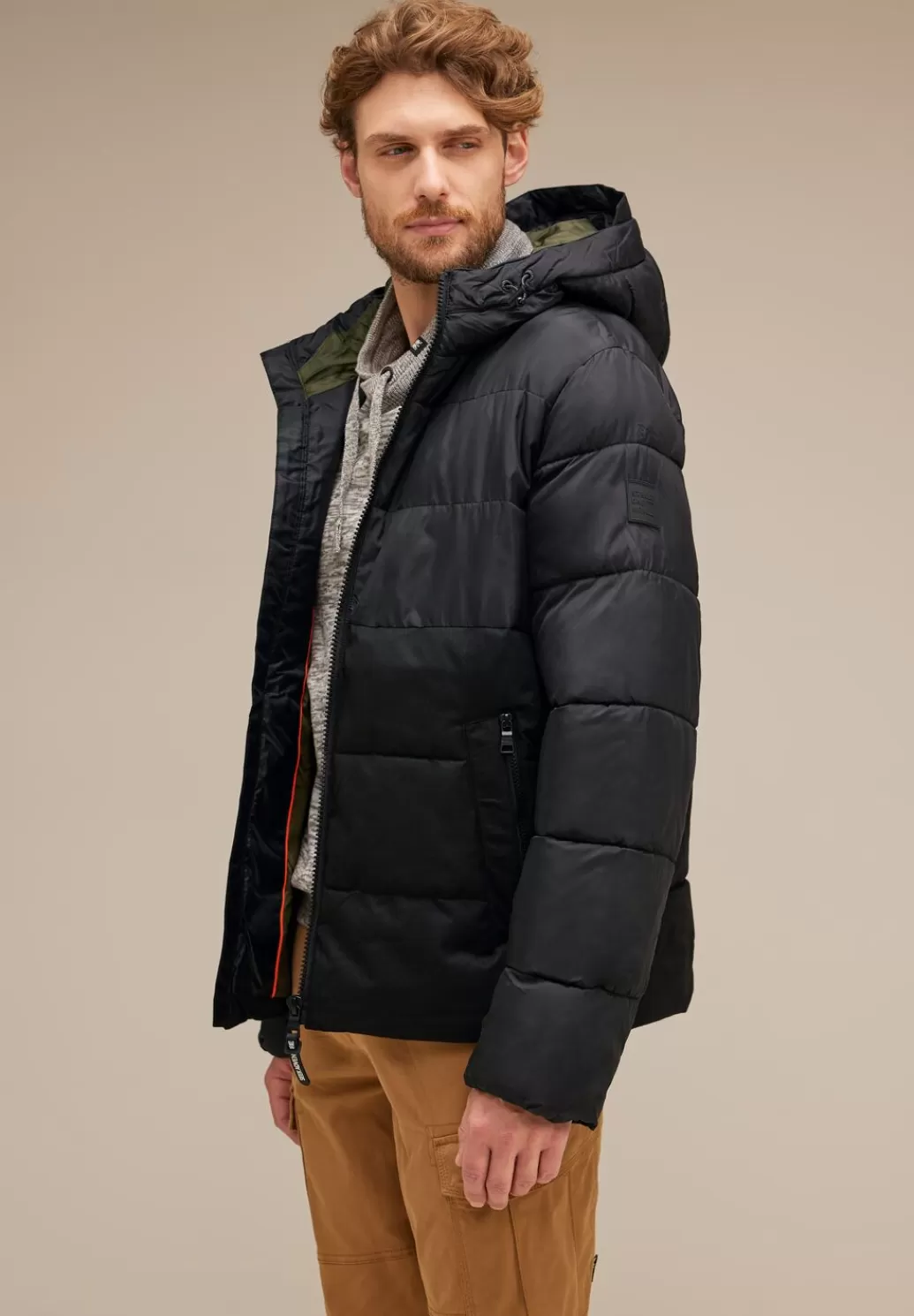 Street One Pufferjacke Im Materialmix^Herren Jacken