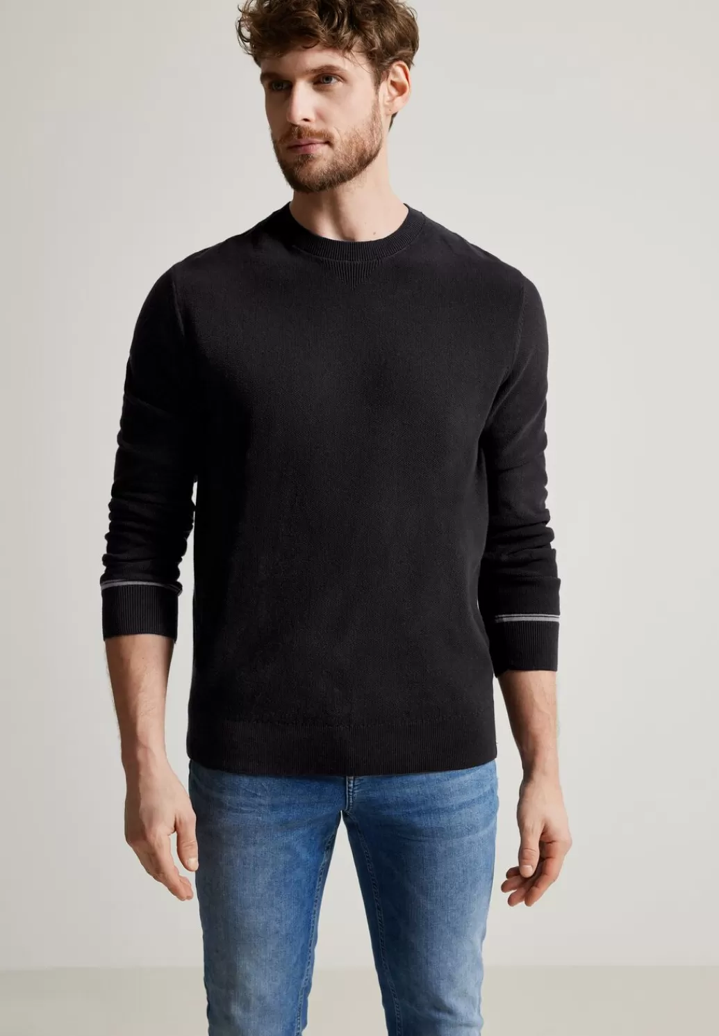 Street One Pullover Mit Feiner Struktur^Herren Pullover & Strickjacken