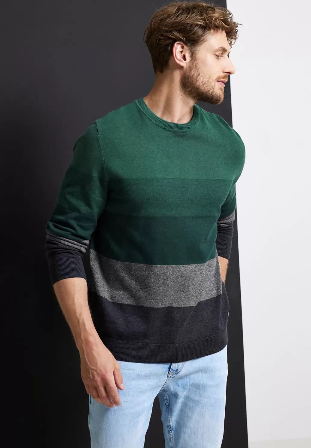 Street One Pullover Mit Streifenmuster^Herren Pullover & Strickjacken