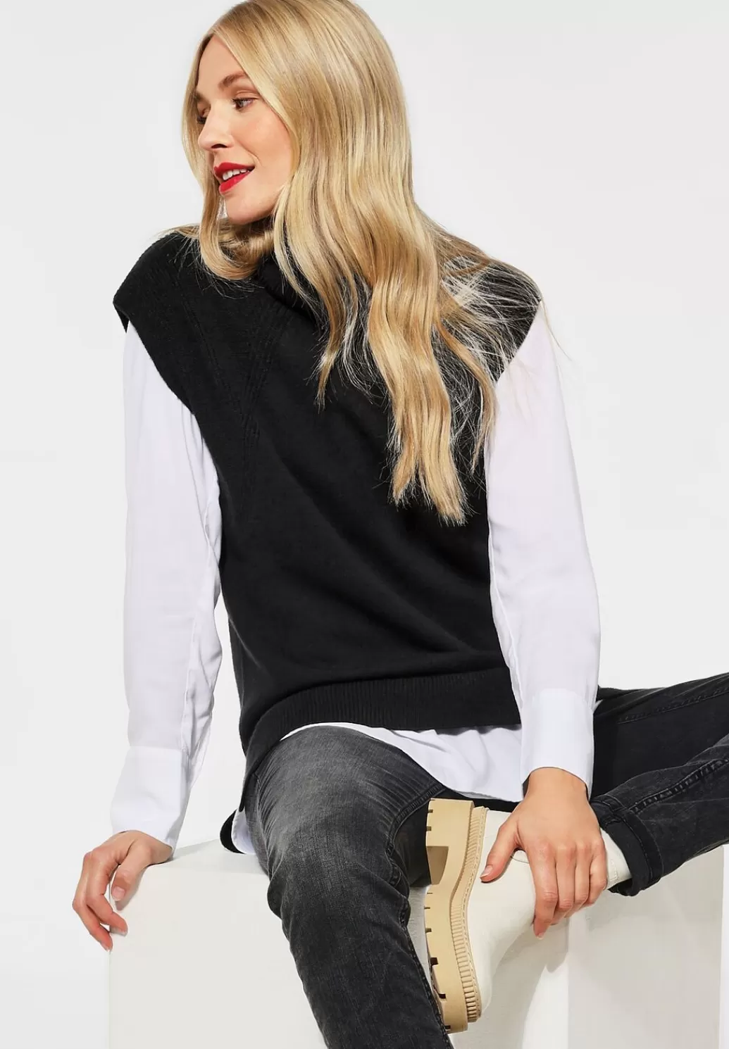 Street One Pullunder Mit Rollkragen^Damen Pullover