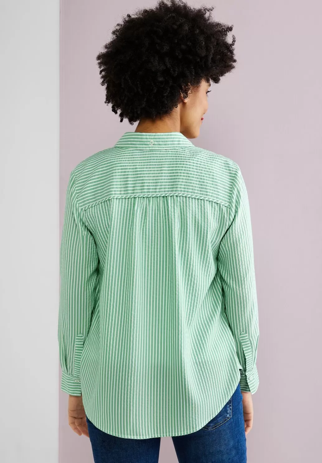 Street One Seersucker Bluse^Damen Langarm Blusen