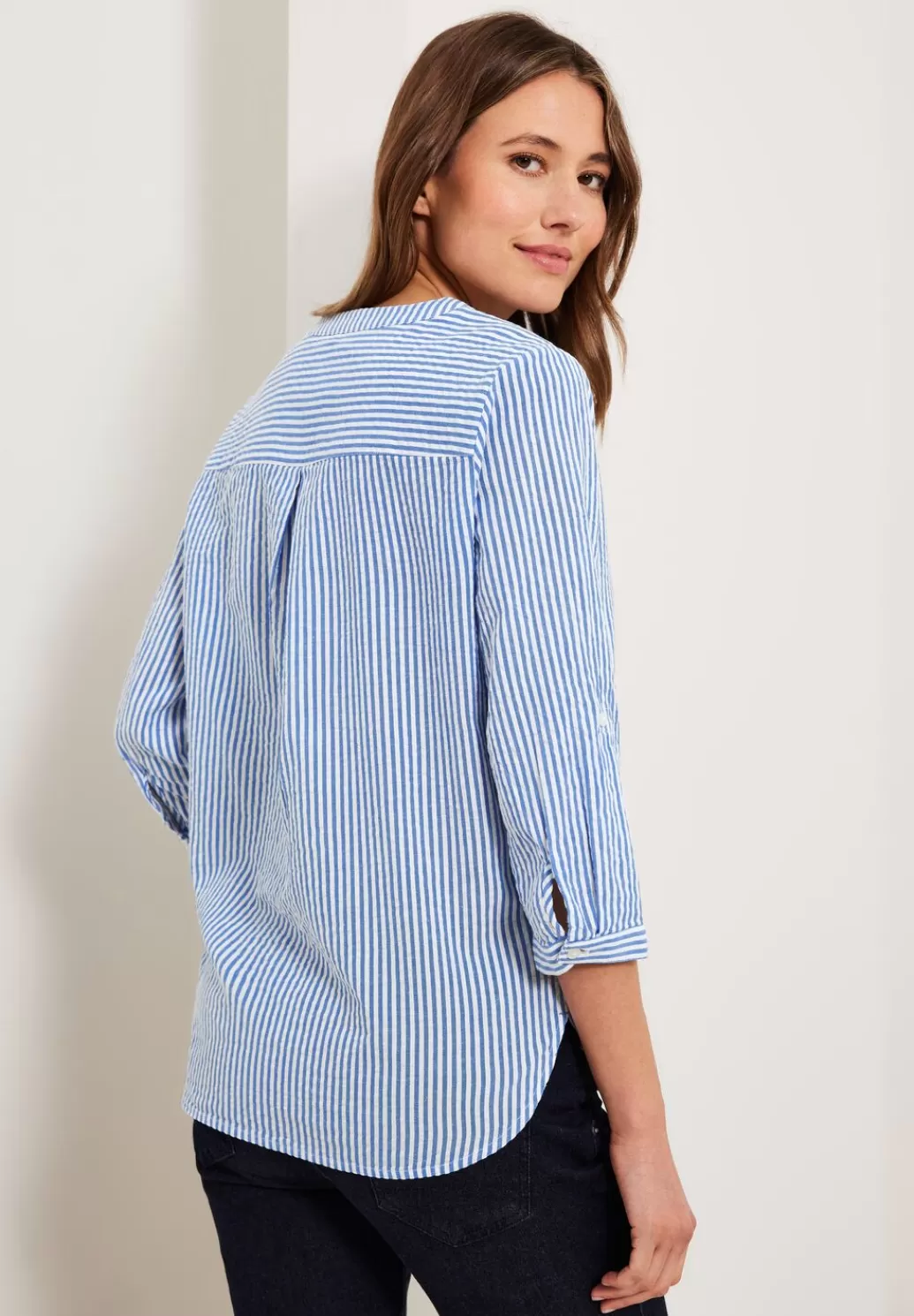 Street One Seersucker Bluse^Damen 3/4-Arm Blusen