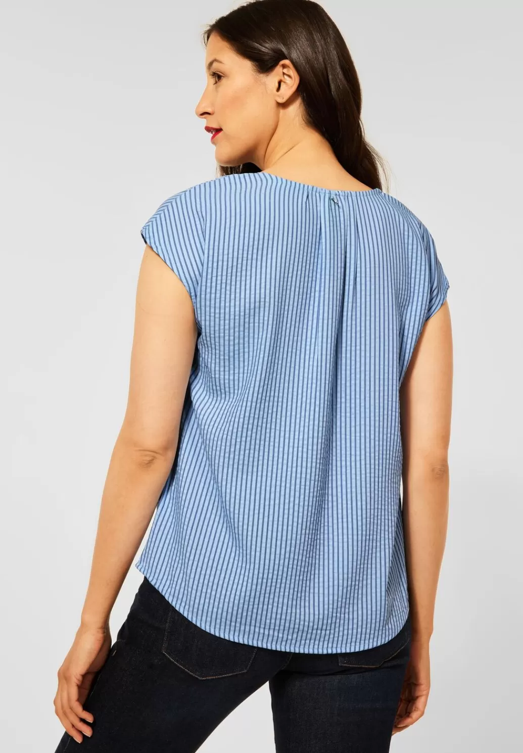 Street One Seersucker Bluse^Damen Kurzarm Blusen