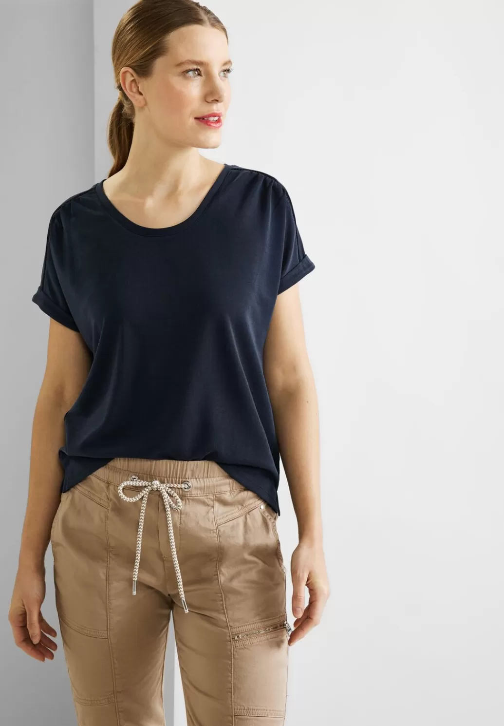 Street One Seidenlook T-Shirt^Damen Shirts