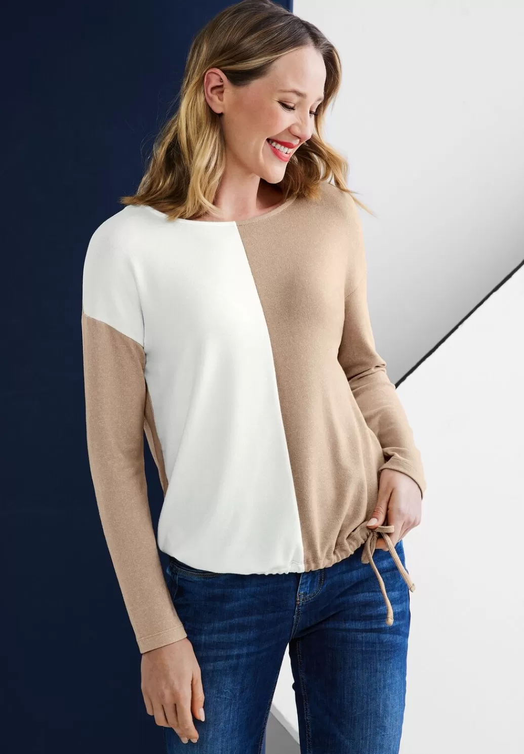 Street One Shirt Mit Colorblock^Damen Langarm Shirts