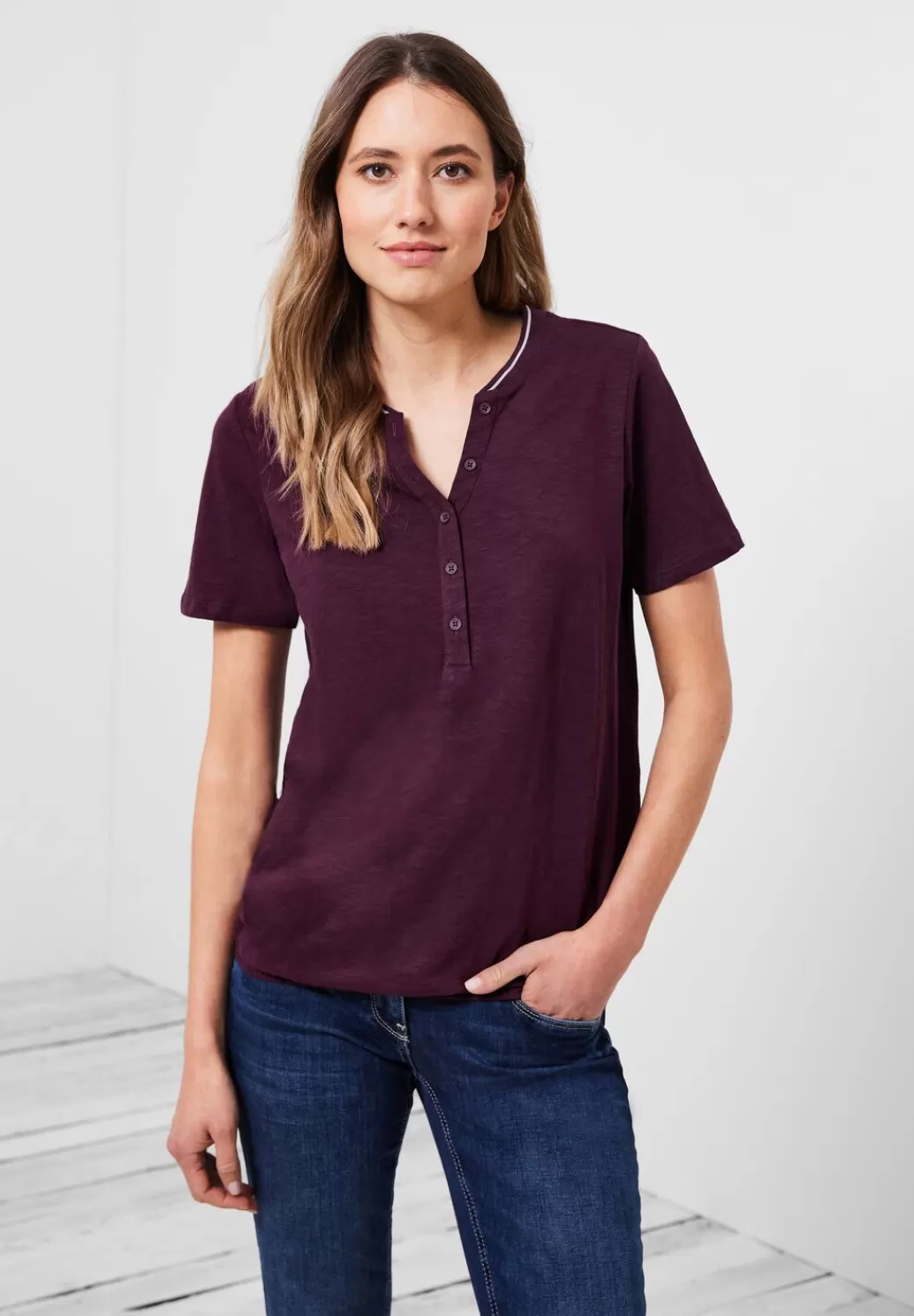 Street One Shirt Mit Kurzer Knopfleiste^Damen Shirts