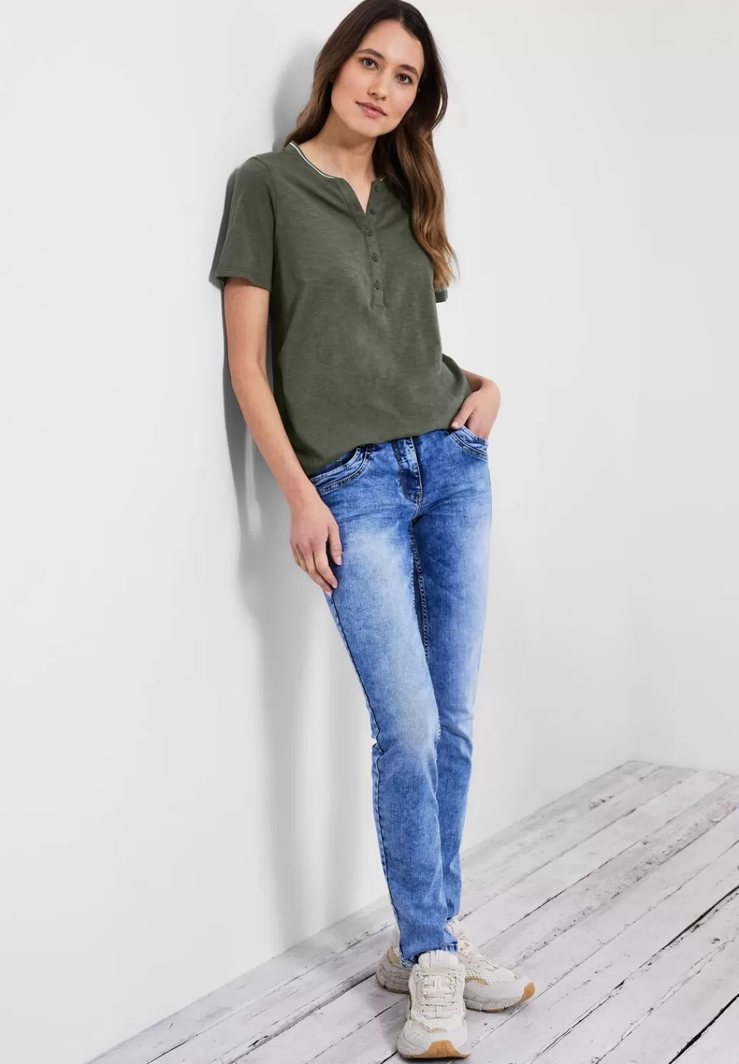 Street One Shirt Mit Kurzer Knopfleiste^Damen Shirts