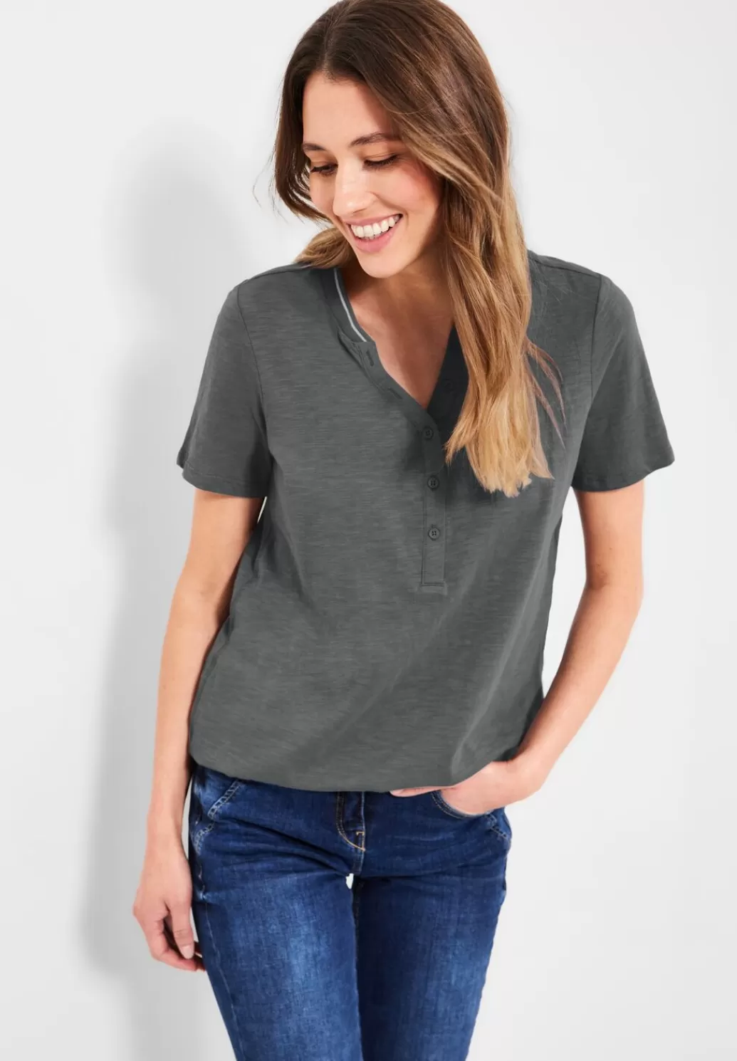 Street One Shirt Mit Kurzer Knopfleiste^Damen Shirts