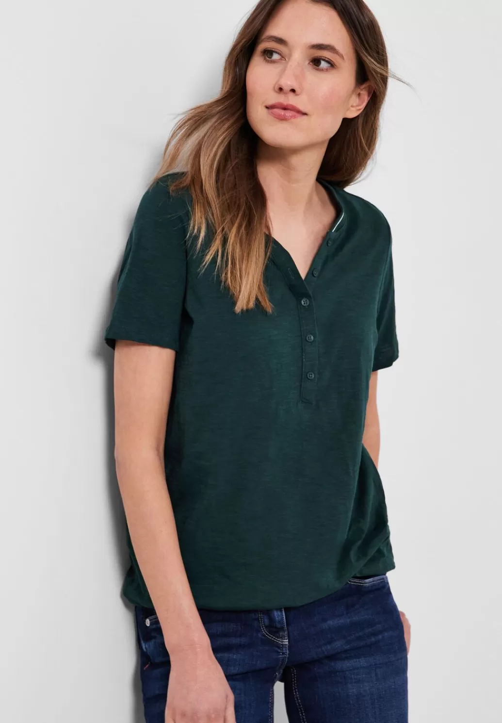 Street One Shirt Mit Kurzer Knopfleiste^Damen Shirts