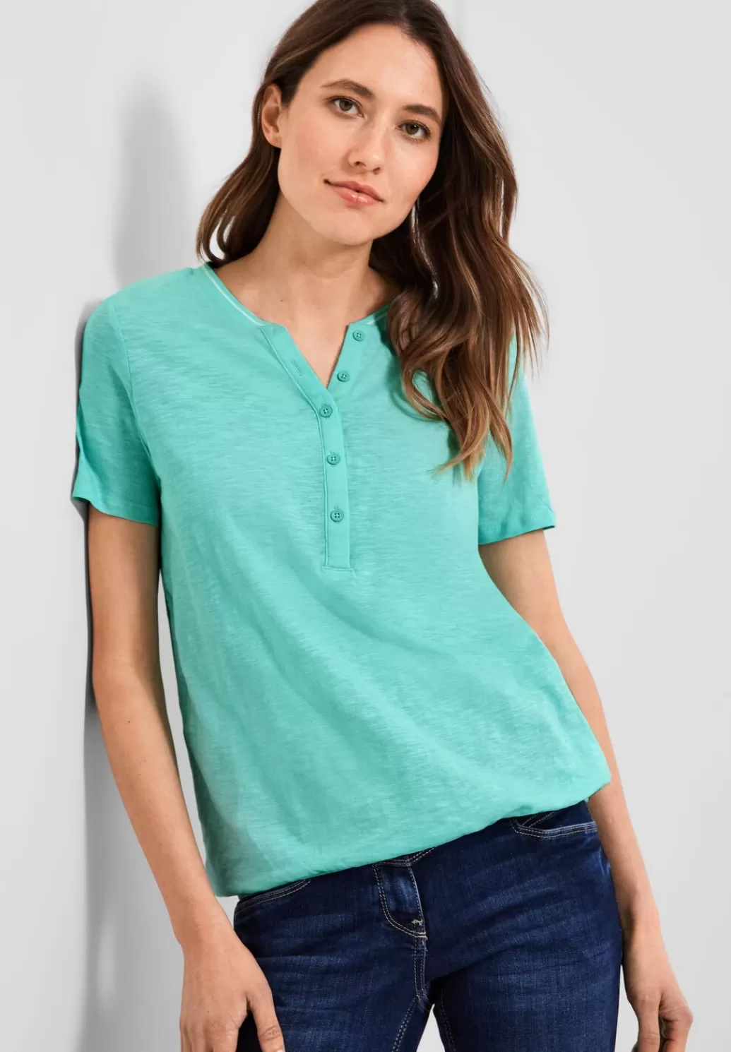 Street One Shirt Mit Kurzer Knopfleiste^Damen Shirts