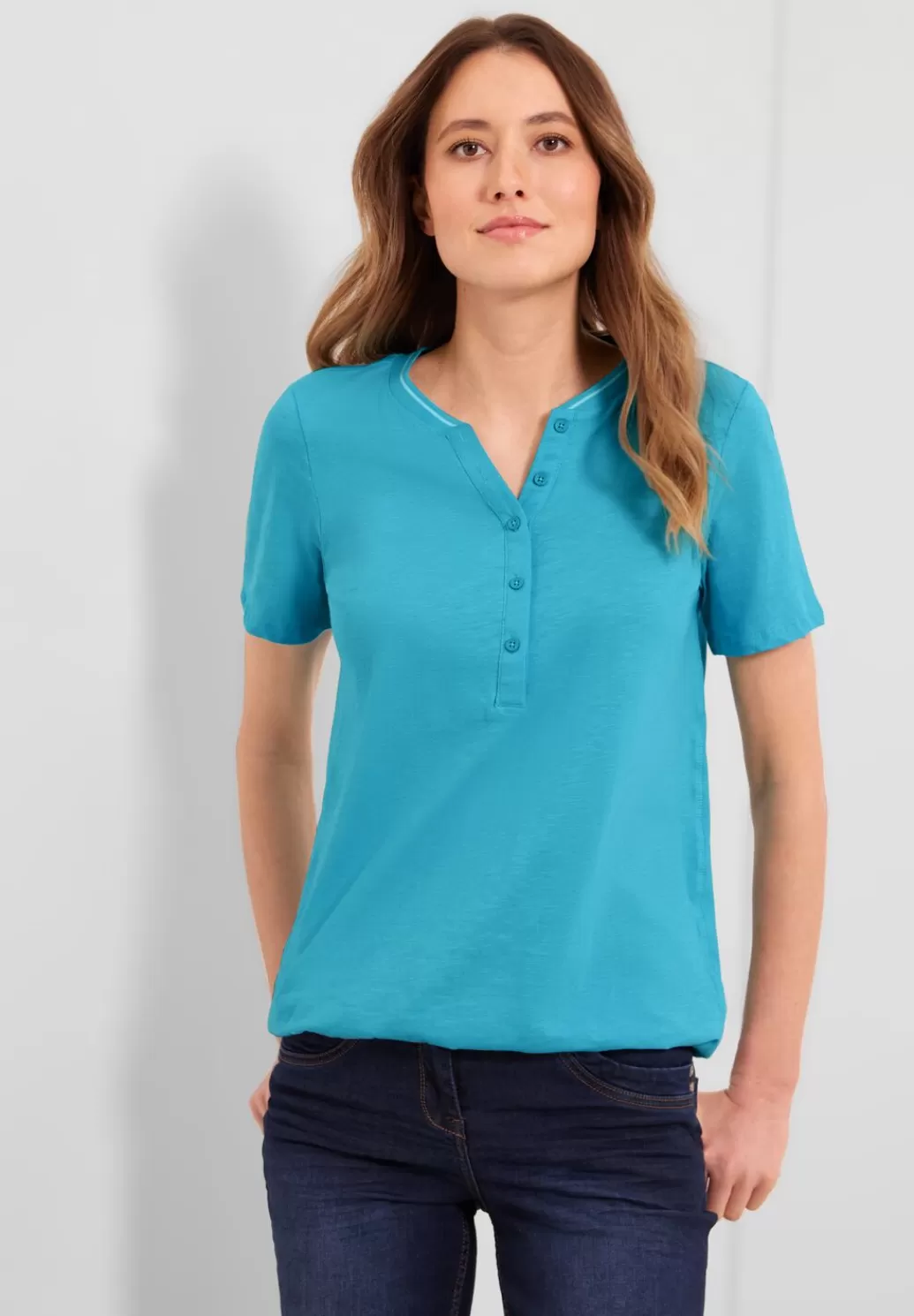 Street One Shirt Mit Kurzer Knopfleiste^Damen Shirts