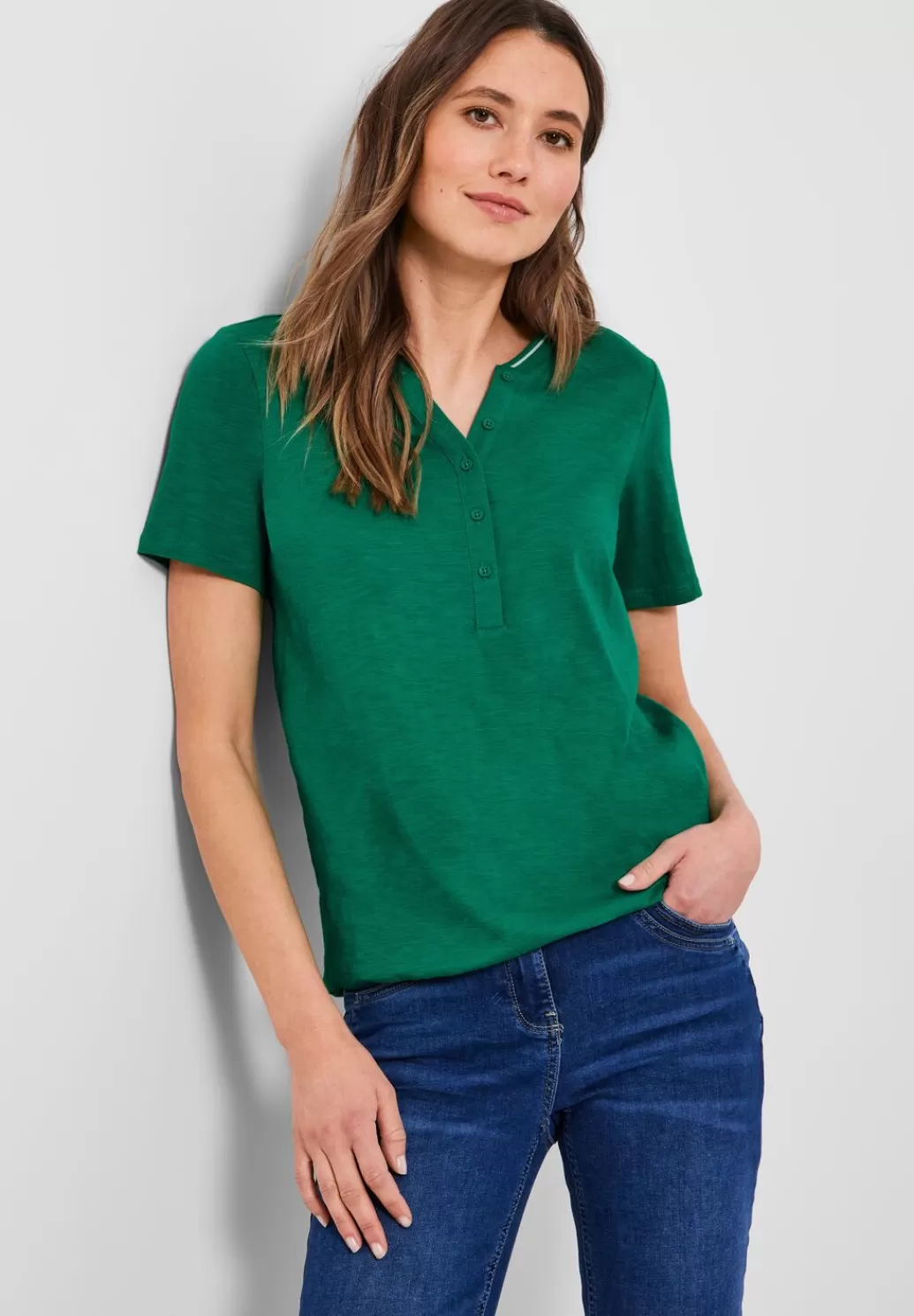 Street One Shirt Mit Kurzer Knopfleiste^Damen Shirts