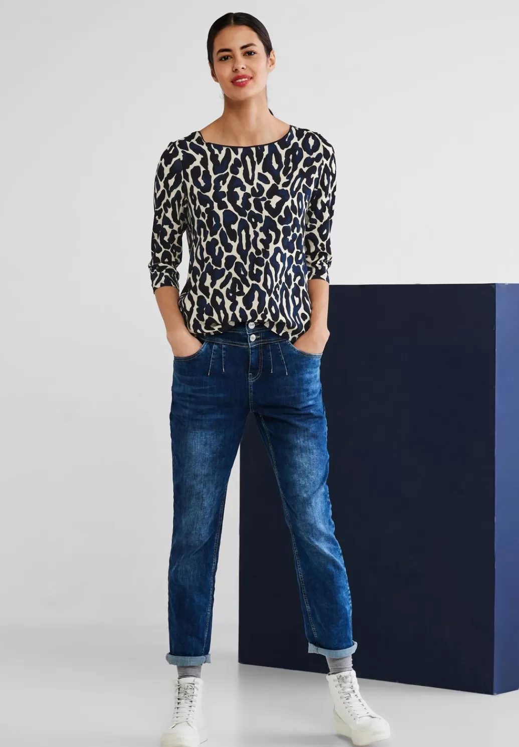 Street One Shirt Mit Leo Print^Damen 3/4-Arm Shirts