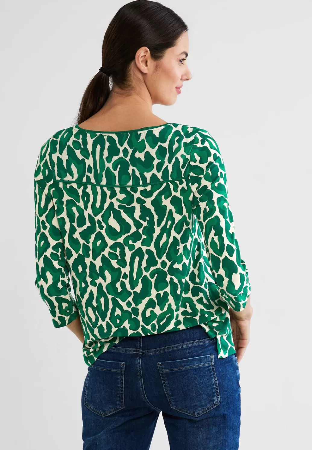 Street One Shirt Mit Leo Print^Damen 3/4-Arm Shirts