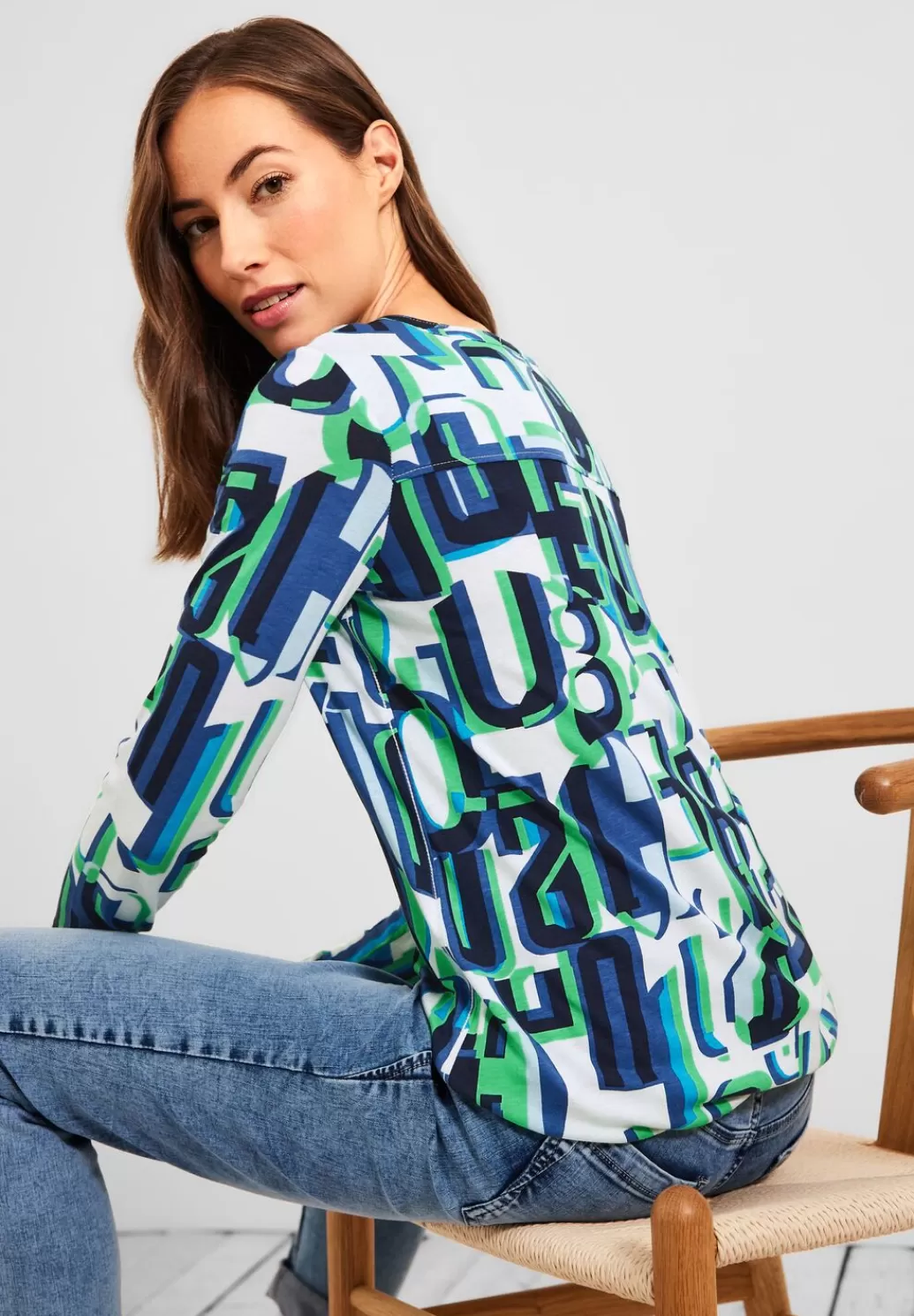 Street One Shirt Mit Letter Print^Damen Langarm Shirts