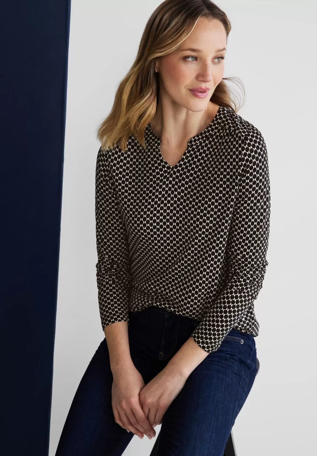 Street One Shirt Mit Minimalmuster^Damen Langarm Shirts