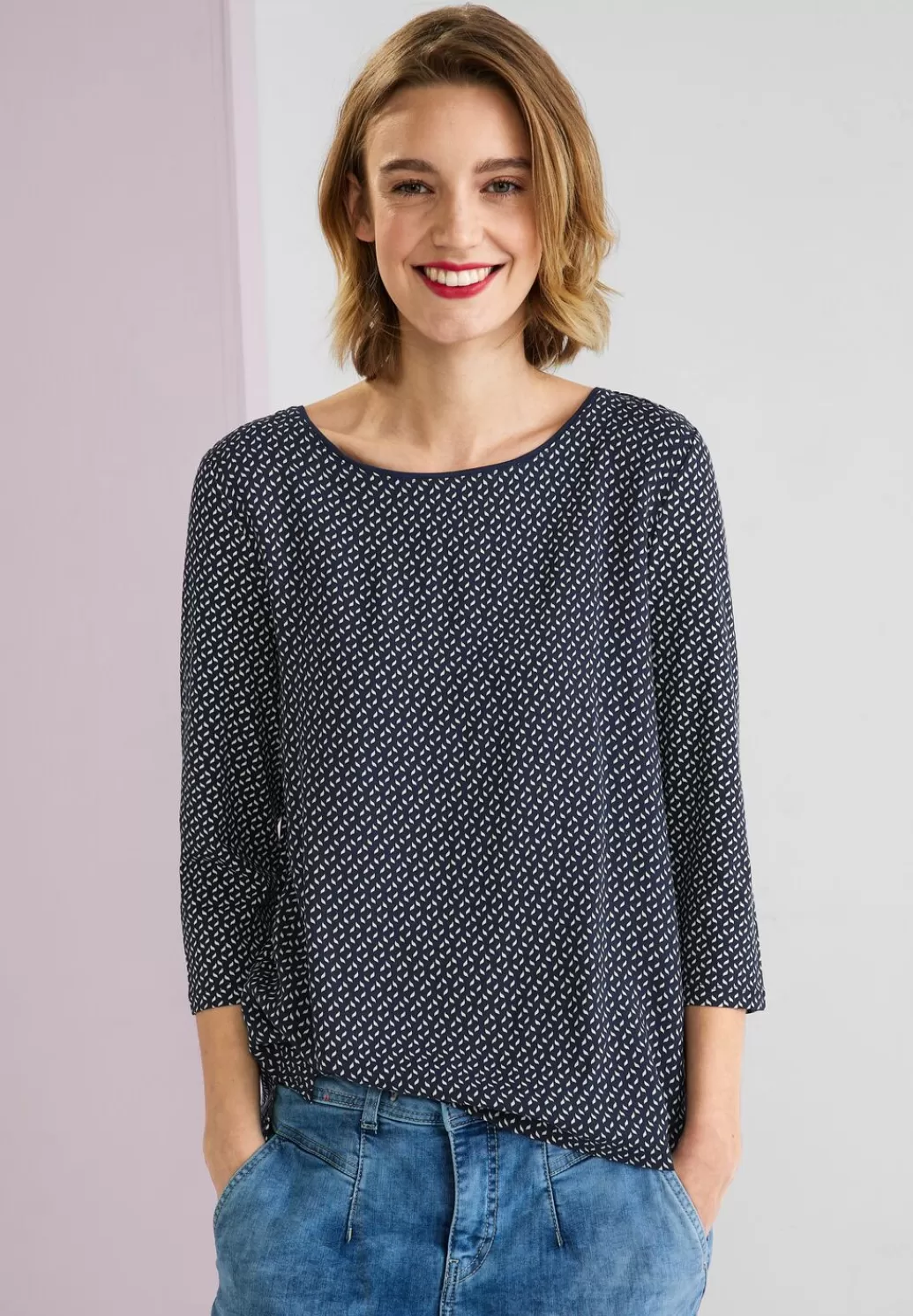 Street One Shirt Mit Minimalprint^Damen 3/4-Arm Shirts