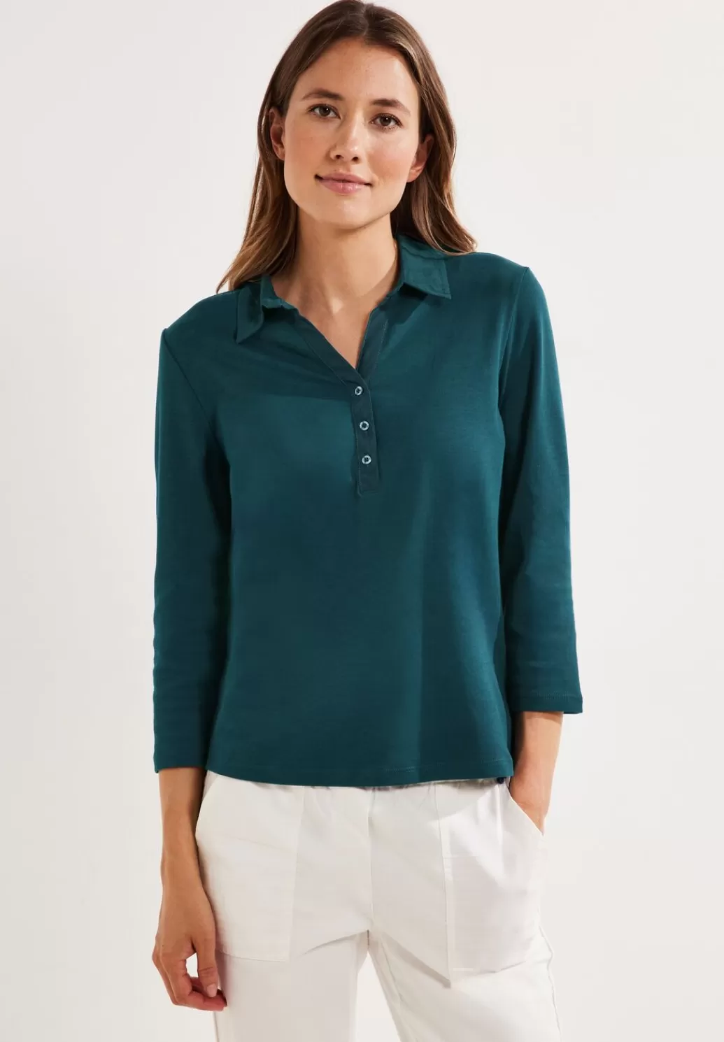 Street One Shirt Mit Polokragen^Damen 3/4-Arm Shirts