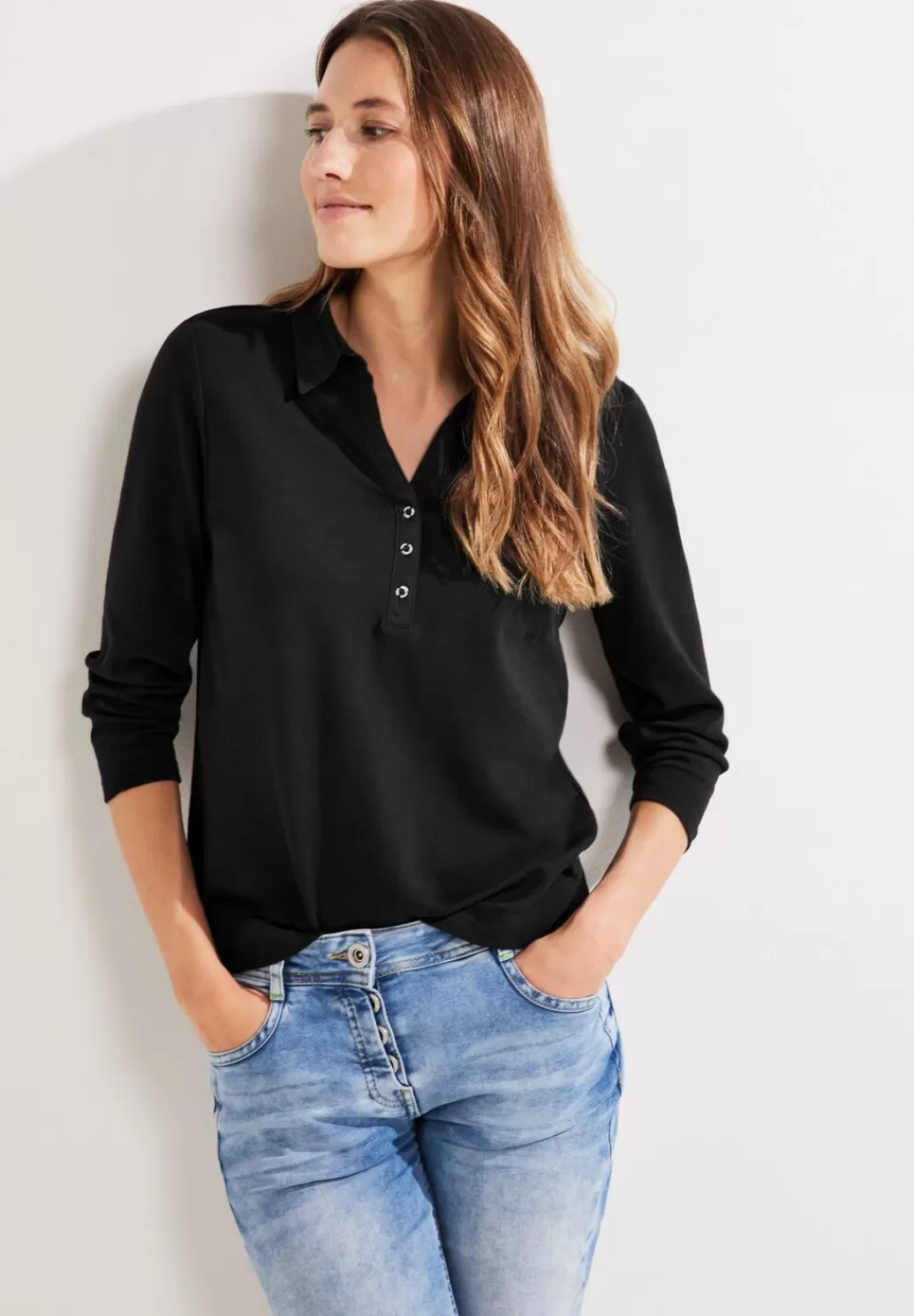 Street One Shirt Mit Polokragen^Damen 3/4-Arm Shirts