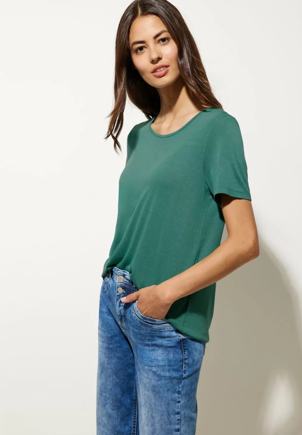 Street One Shirt Mit Schlitz Im Nacken^Damen Shirts