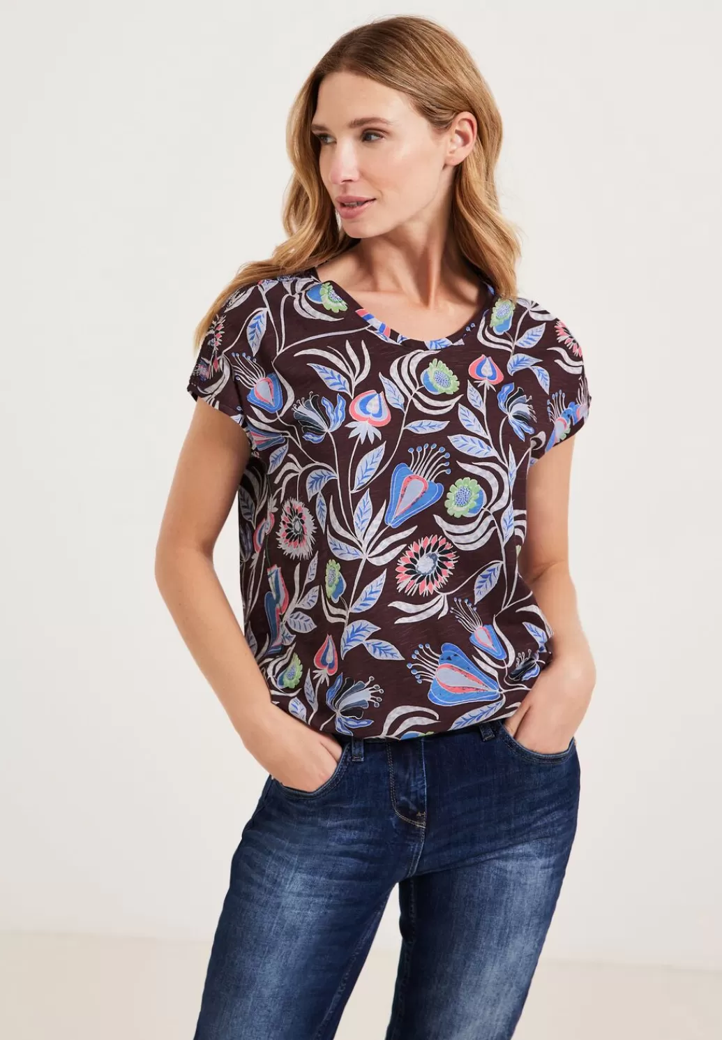 Street One Shirt Mit Smock Schultern^Damen Shirts